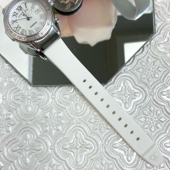 Swiss Legend South Beach Diamond Accented Bezel Stainless Steel Watch MOP Dial - Picture 13 of 15